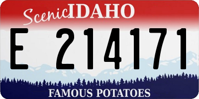 ID license plate E214171