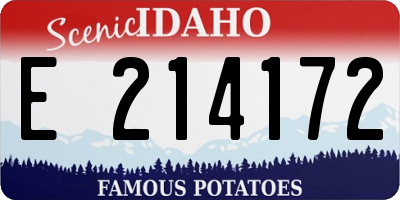 ID license plate E214172