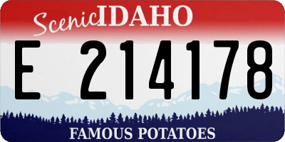 ID license plate E214178