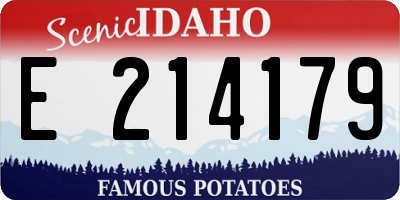 ID license plate E214179