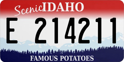 ID license plate E214211