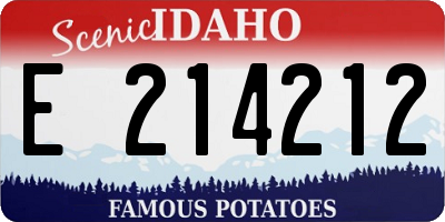 ID license plate E214212