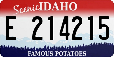 ID license plate E214215