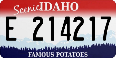 ID license plate E214217