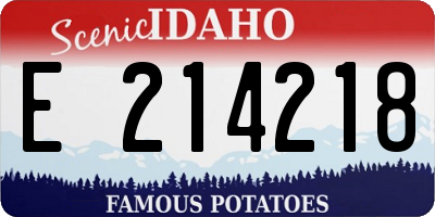 ID license plate E214218