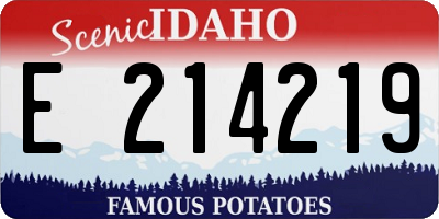 ID license plate E214219