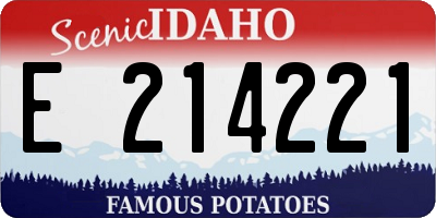 ID license plate E214221