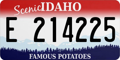 ID license plate E214225