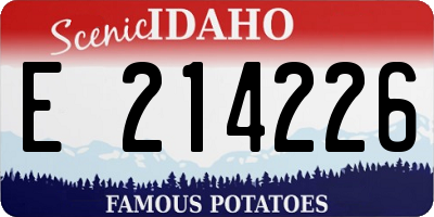 ID license plate E214226