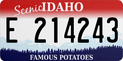 ID license plate E214243