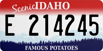 ID license plate E214245