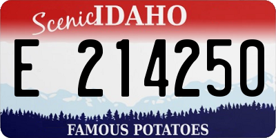 ID license plate E214250