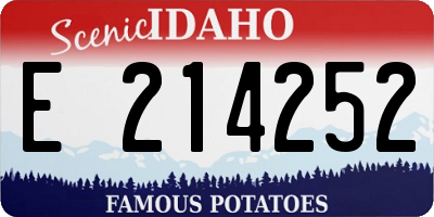 ID license plate E214252