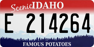 ID license plate E214264