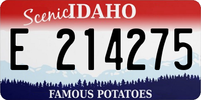 ID license plate E214275