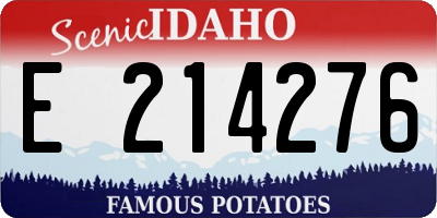 ID license plate E214276