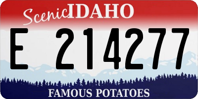 ID license plate E214277
