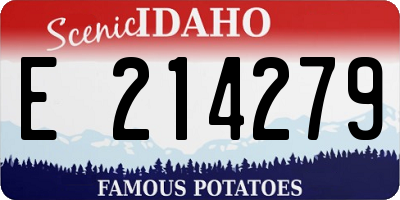 ID license plate E214279