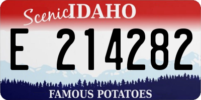 ID license plate E214282