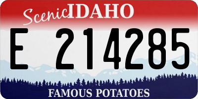 ID license plate E214285