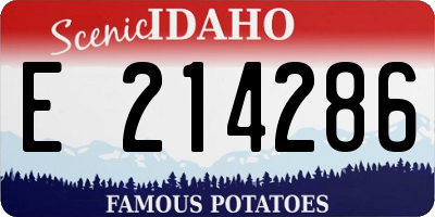 ID license plate E214286