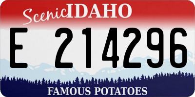 ID license plate E214296