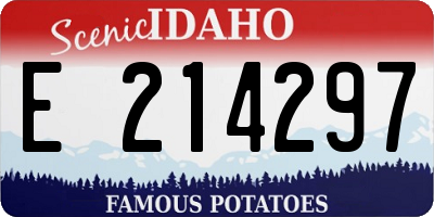 ID license plate E214297
