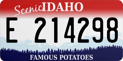 ID license plate E214298