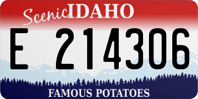 ID license plate E214306