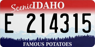 ID license plate E214315
