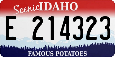 ID license plate E214323