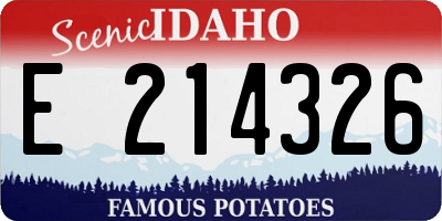 ID license plate E214326