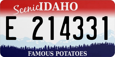 ID license plate E214331