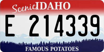 ID license plate E214339