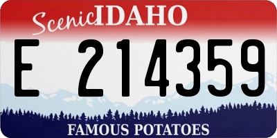 ID license plate E214359