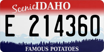 ID license plate E214360