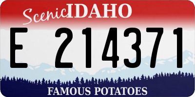 ID license plate E214371