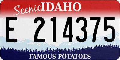 ID license plate E214375