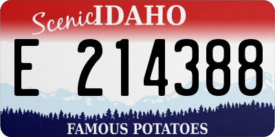 ID license plate E214388