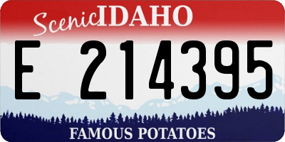 ID license plate E214395