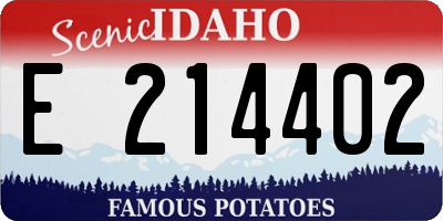ID license plate E214402
