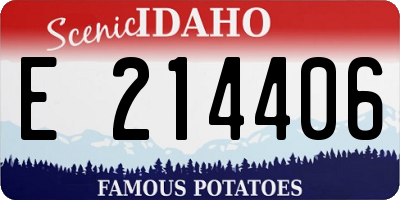 ID license plate E214406