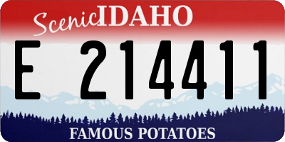 ID license plate E214411