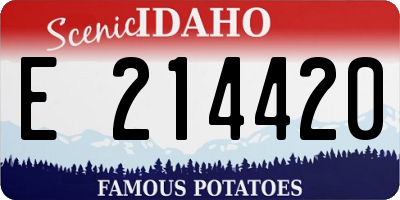 ID license plate E214420