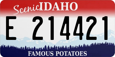 ID license plate E214421