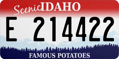 ID license plate E214422
