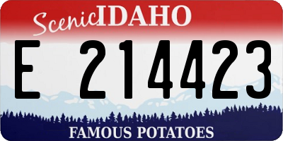 ID license plate E214423
