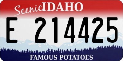 ID license plate E214425