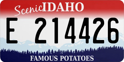 ID license plate E214426