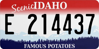 ID license plate E214437